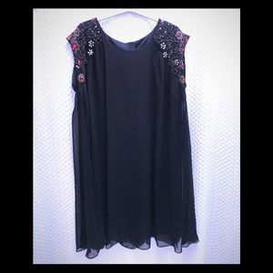 NWT Black beaded plus size dress